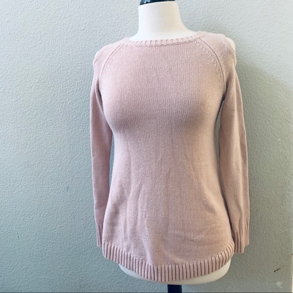 Isaac Mizrahi pink cold shoulder knitted sweater - Picture 1 of 5